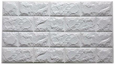 Diy 3D Baksteen Pe Foam Muurstickers Panelen Kamer Decal Steen Decoratie Reliëf Woonkamer Kids Safty Slaapkamer Home Decor wit / S