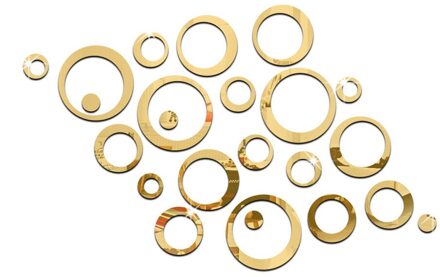 Diy 3d Cirkels Spiegel Muursticker Kristal Muurschildering Decal Home Decor Woonkamer Gespiegeld Decoratieve Spiegel Wandtegel Sticker GD