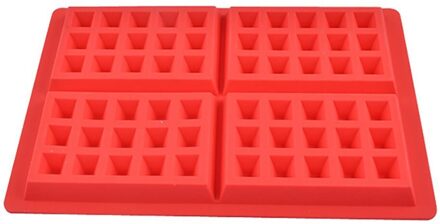 Diy 4 Zelfs Vierkante Wafel Siliconen Cakevorm Siliconen Mini Wafels Pan Cake Bakken Gebakken Muffin Cakes Chocolade Mal Trays