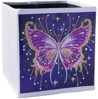 Diy 5D Diamant Schilderen Opbergdoos Organizer Crystal Strass Borduurwerk Schilderij Opvouwbare Doos Home Decor Voor Volwassenen Kids Rood