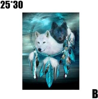 Diy 5d Diamant Schilderij Vol Plein Kleur Dier Wolf Borduren Daimond Schilderen Boor Rhinestones Mozaïek Diamant Diamant O1X7 40x50