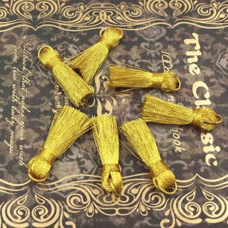 DIY 60 pcs Mini Goud en zilver kwastje Bookmark kwasten Sieraden Accessoires Handwerk DIY goud-60stk