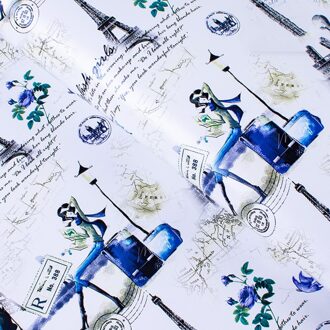 Diy A4 Gedrukt Pvc Nep Lederen Slijtvast Waterdicht Synthetisch Leer Naaien Materiaal Voor Handtas blauw