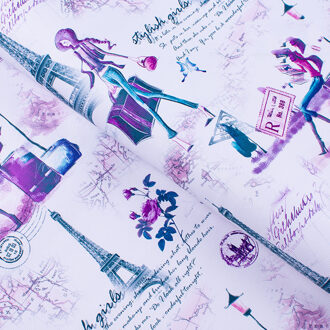 Diy A4 Gedrukt Pvc Nep Lederen Slijtvast Waterdicht Synthetisch Leer Naaien Materiaal Voor Handtas paars