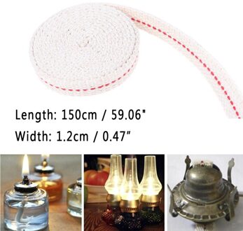 Diy Accessoire Materiaal 1 / 1.5M Sterke Platte Katoenen Lont Core Voor Kerosine Brander Kachel Verlichting Lantaarn Olie Lamp maken