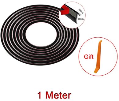 Diy Auto V Type Afdichting Strips Rubber Auto Side Deur Glas Styling Mouldings Auto Venster Kit Tochtstrip Auto Accessoires 1 Meter
