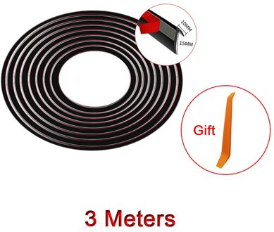 Diy Auto V Type Afdichting Strips Rubber Auto Side Deur Glas Styling Mouldings Auto Venster Kit Tochtstrip Auto Accessoires 3 Meters