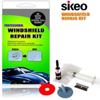 DIY Auto Voorruit Reparatie Kit Auto Glas Voorruit reparatie gereedschap set (Geven Deurklink Beschermende Decoratieve Stickers)