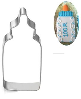 Diy Baby Douche Fles Bib Kleding Biscuit Cookie Cutter Stamp Fondant Voeden Kerst Fles Cakevorm Gebak Keuken Gereedschap 1