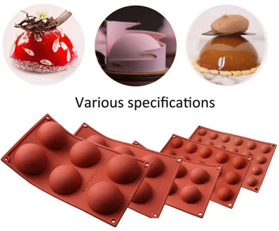 DIY Bakeware Tool Sphere Silicone Mold For Cake Pastry Baking Chocolate Candy Fondant Bakeware Dessert Mould Kitchen Cookice