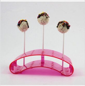 Diy Bakvormen Taart Keuken Gadgets 20 Gaten Cake Stand Pop Lollipop Stands Cake Display Stand Houder Lolly U-vormige Display Roze