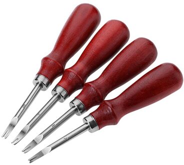 Diy Beuken Handvat Lederen Afschuining Bevel Craft Lederen Trimmer Peeling Tool 0.8 / 1 / 1.2 / 1.5 Mm Diy praktische Leathercraft Tool