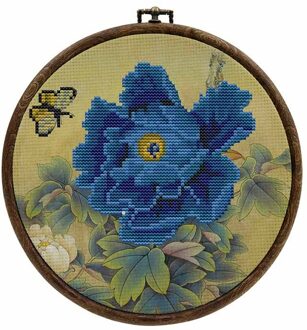 Diy Bloem Kruissteek Borduren Kit Met Hoepel Bloem Patroon Gedrukt Handwerken Handwerk Naaien Art Craft Schilderen Decor 1