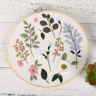 Diy Bloemen Borduren Lint Set Beginners Met Borduurwerk Schuur Naaien Kit Kruissteek Ambachten Hand-Gestikt Europese stijl embroidery2