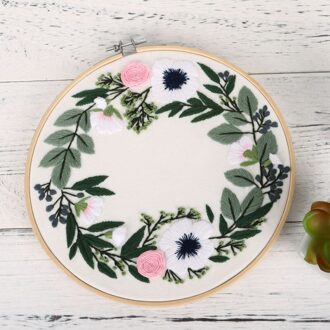 Diy Bloemen Borduren Lint Set Beginners Met Borduurwerk Schuur Naaien Kit Kruissteek Ambachten Hand-Gestikt Europese stijl embroidery4