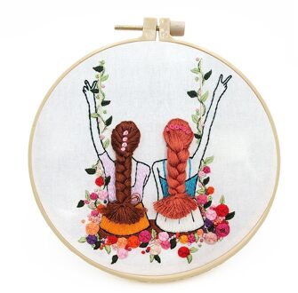 Diy Borduurwerk Kit Lint Set Met Borduurwerk Schuur Diy Kruissteek Borduren Materialen Pakket Handwerken Set Beste Vriend