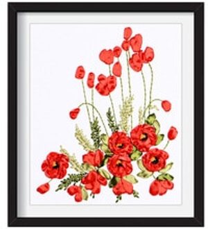 Diy Borduurwerk Linten Bloemen Decoratieve Schilderijen Handwerken Borduurpakketten Voor Beginner Naaien Ambachten Home Decor C-0313