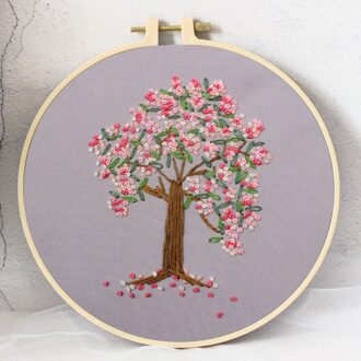 Diy Borduurwerk Planten Kersenboom Handwerk Handwerken Voor Beginner Kruissteek Kit Diy Schilderij Borduurwerk Set Home Decor # Nu
