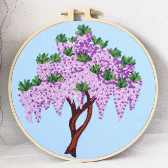 Diy Borduurwerk Planten Kersenboom Handwerk Handwerken Voor Beginner Kruissteek Kit Diy Schilderij Borduurwerk Set Home Decor # Nu