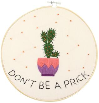 Diy Borduurwerk Starter Kit Met Plant Bloem Patroon Bamboe Borduurwerk Hoepel Kleur Threads Cd