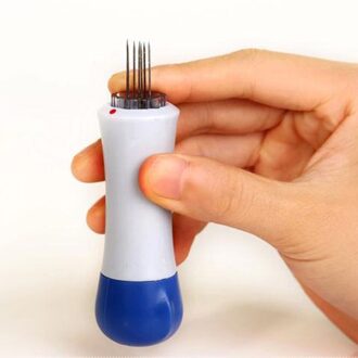 Diy Breien Anti-Weerstand Naalden Vilten Handvat Clover Met Zeven Naalden Wol Tool Applique Ambachtelijke Diy Naaien Gereedschap