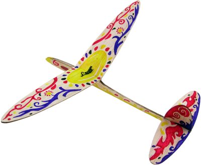 Diy Building Hand Gooien Vliegtuig Model Balsawood Houten Kit Creatieve Schilderen Outdoor Vlucht Speelgoed Educatief Milieu pinguïn