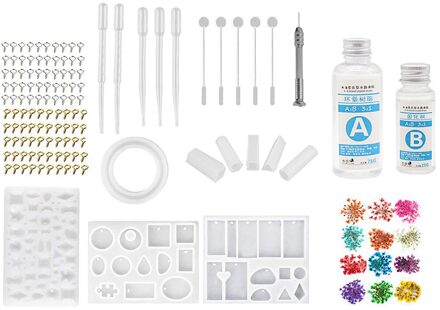 Diy Crystal Epoxy Lijm Kit Bangle Hanger Sieraden Siliconen Mal 122 Stuks Individualiteit Leisure Praktische Delicate Handig