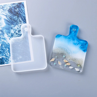 Diy Crystal Epoxy Silicone Mold Grote Vierkante Fruit Handvat Lade Silicone Tray Mallen Coaster Handgemaakte Hars Tafel Decorati