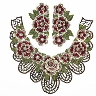 DIY decoratie accessoires 3 d bloem Patches Borduren 3 stuks 1 set Klassieke Bloemen 5