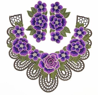 DIY decoratie accessoires 3 d bloem Patches Borduren 3 stuks 1 set Klassieke Bloemen 6