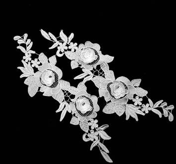 Diy Decoratie Accessoires 3d Bloem Patches Diy Goede Borduurwerk Diy Naaien Jurken Bloem Applique wit
