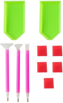 Diy Diamant Schilderij Accessoires 5D Diamant Schilderen Kruissteek Borduren Pen Gereedschap Set Mozaïek Lijm Lade Pen Kit