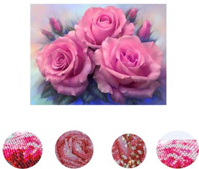 Diy diamant schilderij bloem diamanten kruissteek kristal ronde diamant sets onvoltooide volledige diamant borduurwerk 30x40 cm