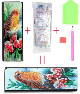 Diy Diamant Schilderij Brillenkoker Doos Lederen Dier Mozaïek Kit Handgemaakte Tekening Picture Set Zonnebril Storage Case Eye boxQ34