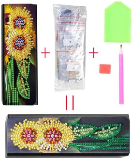 Diy Diamant Schilderij Brillenkoker Doos Lederen Dier Mozaïek Kit Handgemaakte Tekening Picture Set Zonnebril Storage Case Eye boxQ35