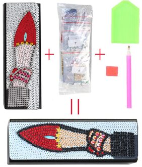 Diy Diamant Schilderij Brillenkoker Doos Lederen Dier Mozaïek Kit Handgemaakte Tekening Picture Set Zonnebril Storage Case Eye boxQ36