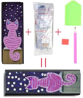 Diy Diamant Schilderij Brillenkoker Doos Lederen Dier Mozaïek Kit Handgemaakte Tekening Picture Set Zonnebril Storage Case Eye boxQ37