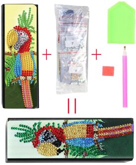 Diy Diamant Schilderij Brillenkoker Doos Lederen Dier Mozaïek Kit Handgemaakte Tekening Picture Set Zonnebril Storage Case Eye boxQ38