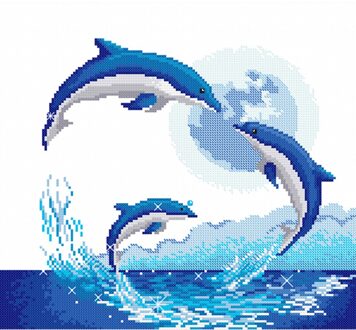 Diy Dier Kruissteek Handgemaakte Eco-Katoenen Draad 11CT Stamped Print Kunstwerk Canvas Borduurwerk Kit Handwerken Home Decor