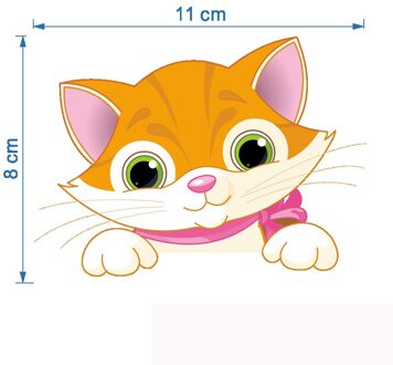 DIY Dieren Kat Cartoon Verwijderbare Switch stickers PVC Muur Sticker Vinyl Decal Home Decor Socket Art Mural Baby Kinderkamer # p8