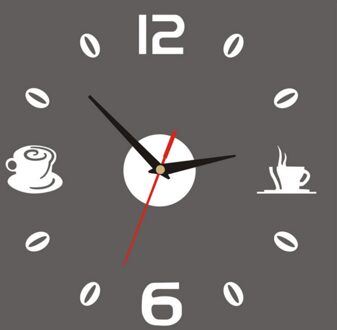 Diy Digitale Bar Diy Kleine Klok Rood/Moderne 3D Spiegel Oppervlak Wandklok Sticker Thuiskantoor Kamer Decor Klok