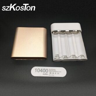 DIY Doos 4X18650 Batterij Power Bank Case Kit 10400 mah Batterij Oplader Power bank Shell Doos Zonder Batterij goud Zilver Grijs