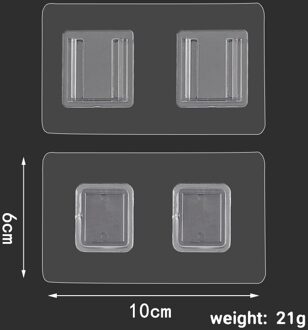 Diy Dubbelzijdig Zelfklevende Haken Muur Hanger Transparante Zuignap Sucker Haak Dubbele Kleefband Muur Haken 02