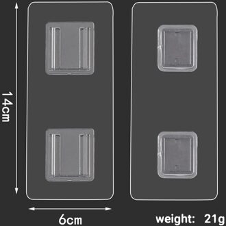 Diy Dubbelzijdig Zelfklevende Haken Muur Hanger Transparante Zuignap Sucker Haak Dubbele Kleefband Muur Haken 04
