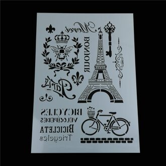 Diy Eiffeltoren Bike Craft Gelaagdheid Stencils Voor Muren Schilderen Scrapbooking Stempelen Album Decoratieve Embossing Papier