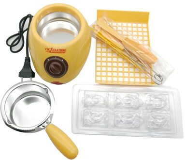 Diy Elektrische Fondue Maker Chocolade Kaas Chocolade Melting Pot Voor Chocolade Caramel Kaas Sauzen Bakken Keuken Accessoires geel