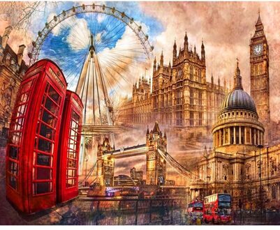 Diy Foto Nummers Londen Landschap Acryl Wall Art Foto Nummers Canvas Schilderij Voor Home Decoratie Kunst RSB8479