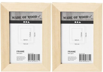 DIY fotolijstjes beschilderen - 8x stuks - 10 x 15 cm - Hobby/knutselen fotolijsten beschilderen