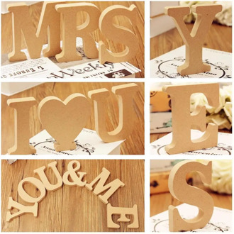 DIY Freestanding A-Z Wood Wooden Letters Alphabet Hanging Birthday Party Home Decorations Ornaments Decor