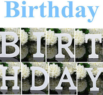 DIY Freestanding Wood Wooden Letters White Alphabet Wedding Birthday Christams Party Home Decorations Personalised Name Design